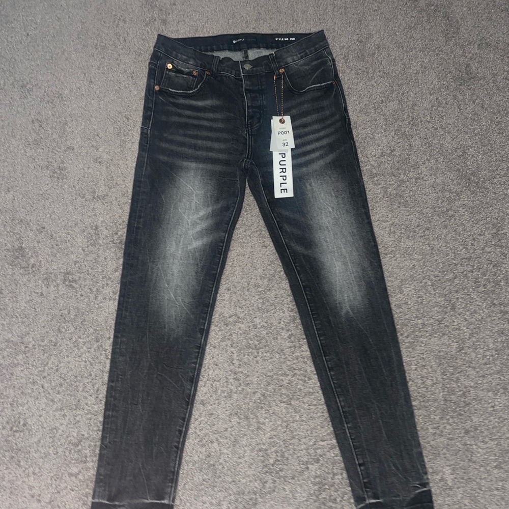 Purple Men's Black Skinny Jeans